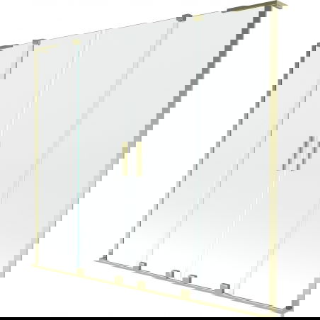 Mexen Velar L Duo bathtub screen 2-wing sliding 200 x 150 cm, transparent, gold - 896-200-003-02-50