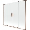Mexen Velar L Duo 2-panel sliding bath screen 200 x 150 cm, transparent, rose gold - 896-200-003-02-60