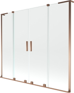 Mexen Velar L Duo two-panel sliding bath screen 200x150 cm, transparent, rose gold - 896-200-003-02-60