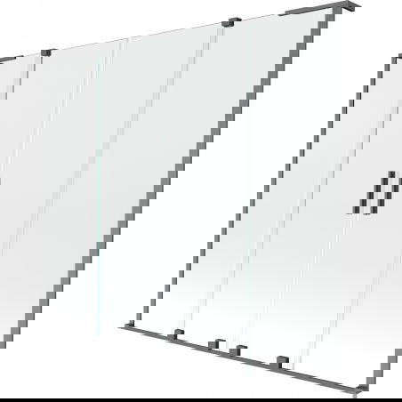 Mexen Velar L Duo 2-panel sliding bathtub screen 200 x 150 cm, transparent, brushed gun gray - 896-200-003-02-66