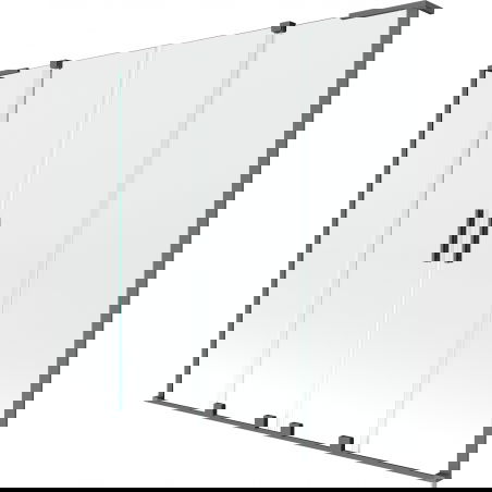 Mexen Velar L Duo 2-panel Sliding Bathtub Screen 200 x 150 cm, Transparent, Gun Metal - 896-200-003-02-95
