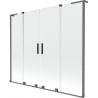 Mexen Velar L Duo bath screen 2-panel sliding 200 x 150 cm, transparent, gun metal - 896-200-003-02-95