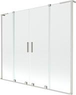 Mexen Velar L Duo 2-panel shower screen, sliding 200 x 150 cm, transparent, brushed nickel - 896-200-003-02-97