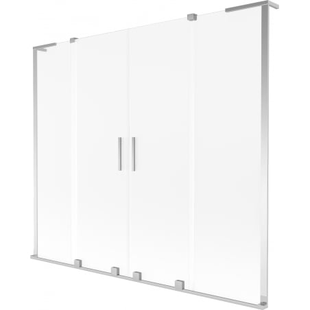 Mexen Velar L Duo 2-wing Sliding Bath Screen 200 x 150 cm, Frosted, Chrome - 896-200-003-32-01