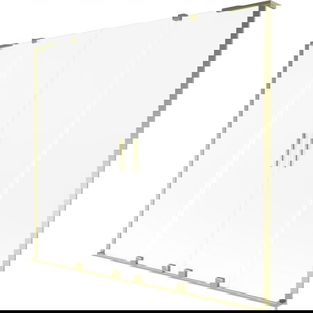 Mexen Velar L Duo 2-wing Sliding Bath Screen 200 x 150 cm, Frosted, Gold - 896-200-003-32-50