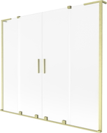 Mexen Velar L Duo 2-panel sliding bathtub screen 200 x 150 cm, frost, brushed gold - 896-200-003-32-55