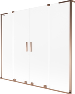 Mexen Velar L Duo 2-panel sliding bathtub screen 200 x 150 cm, frosted, rose gold - 896-200-003-32-60