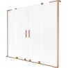 Mexen Velar L Duo 2-wing Sliding Bath Screen 200 x 150 cm, Frosted, Brushed Copper - 896-200-003-32-65