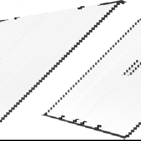 Mexen Velar L Duo 2-leaf sliding bath screen 200 x 150 cm, frost, black - 896-200-003-32-70