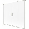 Mexen Velar L Duo Bath Screen 2-Panel Sliding 200 x 150 cm, Frosted, Brushed Nickel - 896-200-003-32-97
