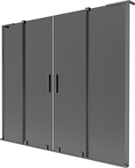 Mexen Velar L Duo Shower Screen 2-Panel Sliding 170 x 150 cm, Graphite, Gun Metal - 896-170-003-42-95