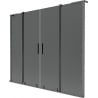 Mexen Velar L Duo 2-panel sliding shower screen 180 x 150 cm, graphite, gun metal - 896-180-003-42-95