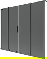 Mexen Velar L Duo 2-panel sliding shower screen 180 x 150 cm, graphite, gun metal - 896-180-003-42-95