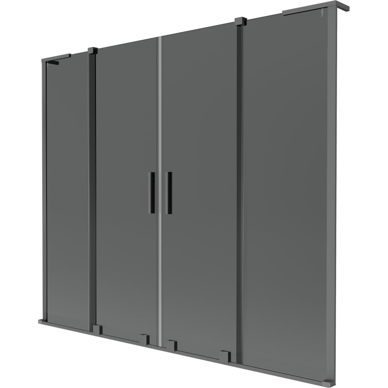 Mexen Velar L Duo shower screen 2-panel sliding 200 x 150 cm, graphite, gun metal - 896-200-003-42-95