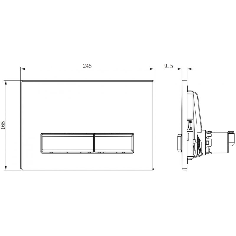 Mexen Fenix Air 09 Pneumatic Flush Button, Glossy White - 6A0900