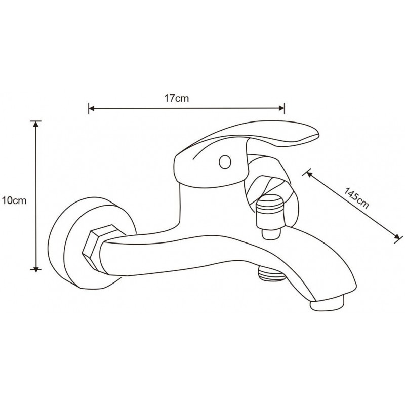Mexen Fabia bathtub faucet, black - 746530-70