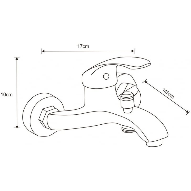 Mexen Fabia DF05 bath set, chrome - 746503DF05-00