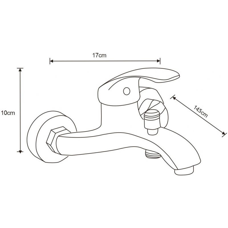 Mexen Fabia R05 bath tap with shower set, black - 74653R05-70
