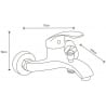 Mexen Fabia R05 bathtub mixer tap with shower head, Black - 74653R05-70