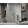 Mexen Lima folding shower enclosure 100 x 100 cm, transparent, gold - 856-100-100-50-00