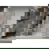 Mexen Lima folding shower cubicle 70 x 70 cm, Transparent, Gold + shower tray Flat - 856-070-070-50-00-4010
