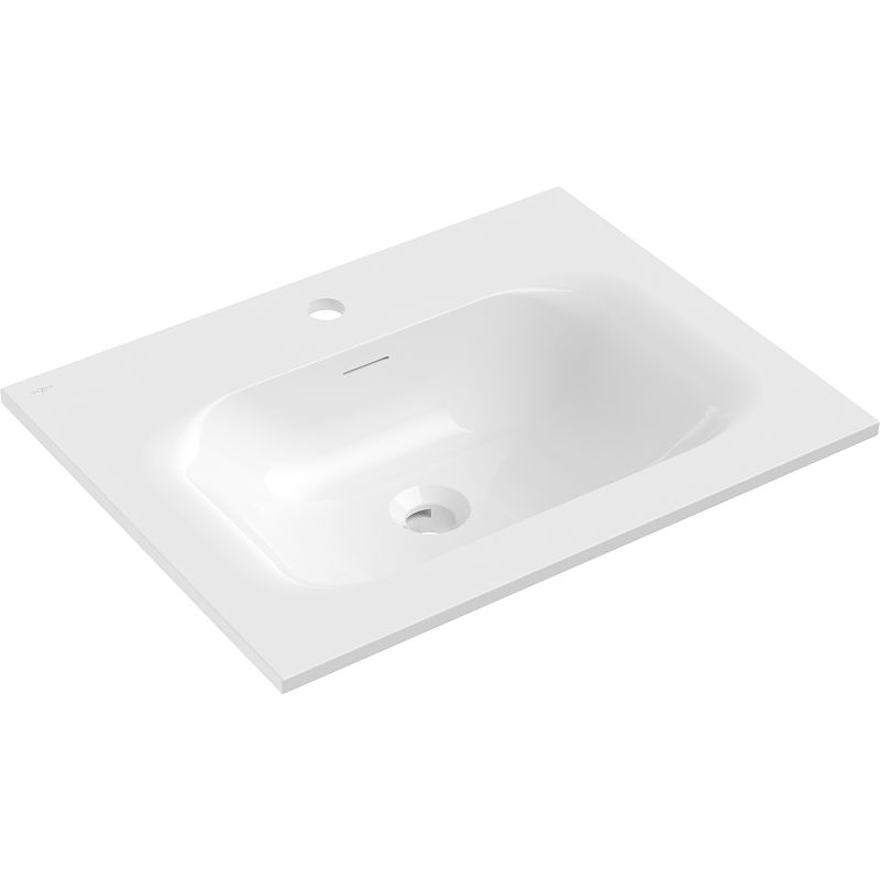 Mexen Vela washbasin recessed into countertop 61 x 46.5 cm, white gloss - 25236000
