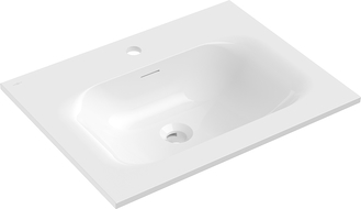 Mexen Vela washbasin recessed into countertop 61 x 46.5 cm, white gloss - 25236000