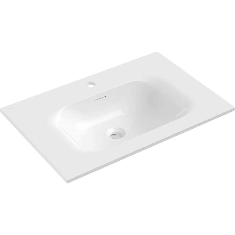 Mexen Vela washbasin recessed in countertop 71 x 46.5 cm, white gloss - 25237000