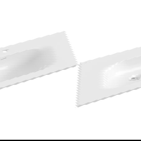 Mexen Vela washbasin recessed in countertop 71 x 46.5 cm, white gloss - 25237000