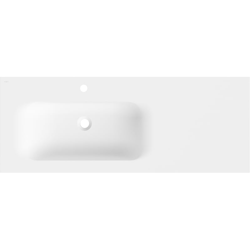 Mexen Vela Countertop Basin Left 121 x 46.5 cm, White Matte - 25231201L