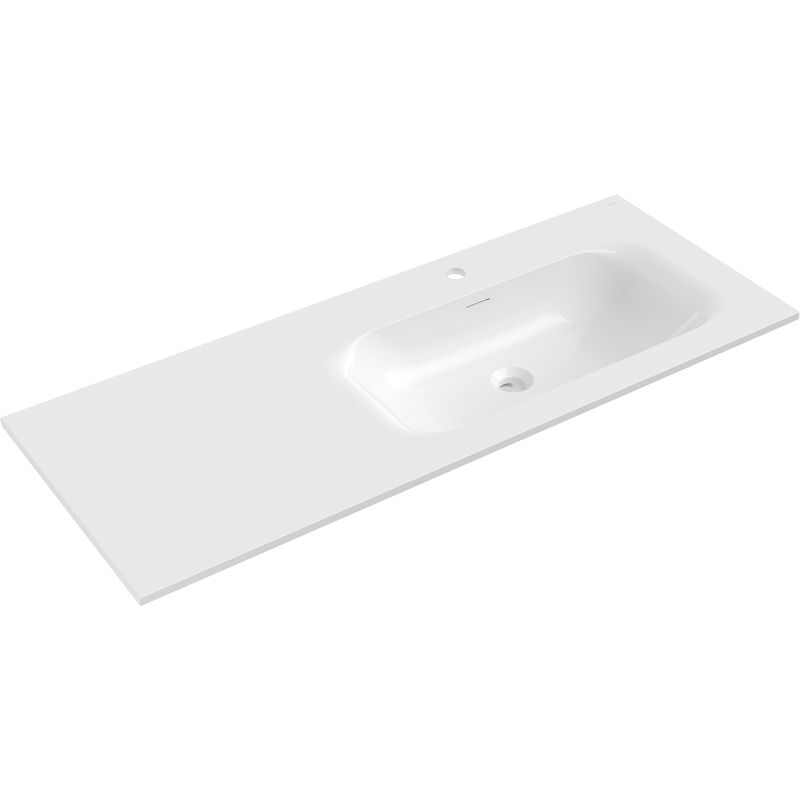 Mexen Vela countertop washbasin right 121 x 46.5 cm, glossy white - 25231200P