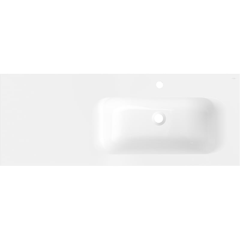 Mexen Vela countertop sink right 121 x 46.5 cm, white gloss - 25231200P