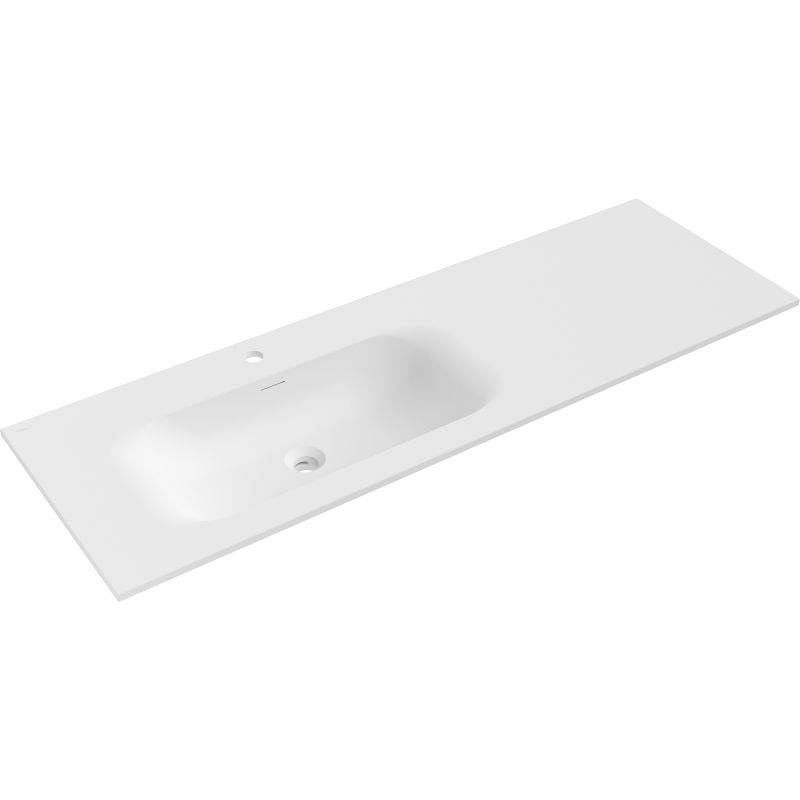 Mexen Vela countertop inset sink left 141 x 46.5 cm, white matte - 25231401L