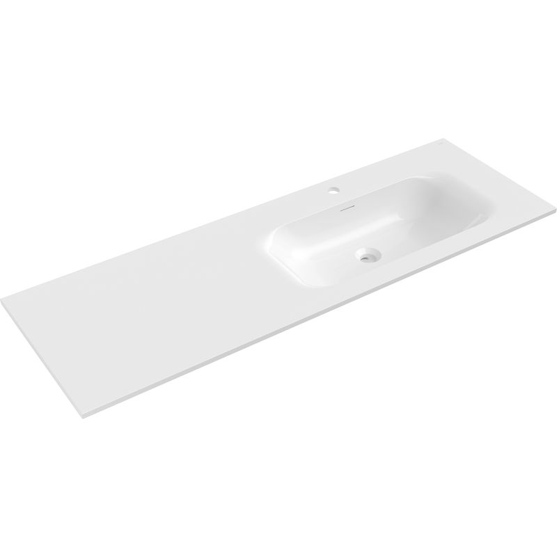 Mexen Vela right inset washbasin 141 x 46.5 cm, white gloss - 25231400P
