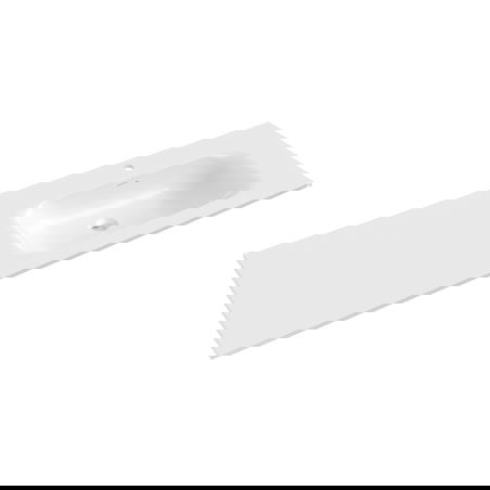 Mexen Vela right inset washbasin 141 x 46.5 cm, white gloss - 25231400P