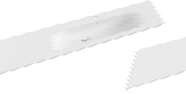 Mexen Vela countertop washbasin right 141 x 46.5 cm, matt white - 25231401P