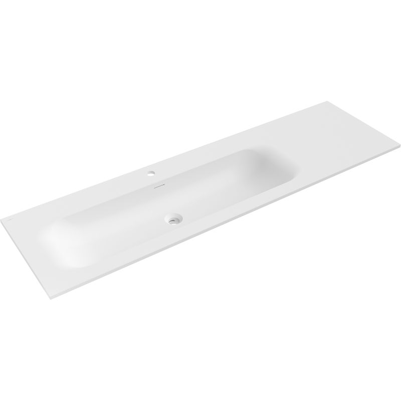 Mexen Vela left countertop washbasin 161 x 46.5 cm, matt white - 25231601L