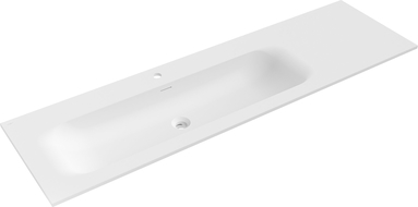 Mexen Vela left countertop washbasin 161 x 46.5 cm, matt white - 25231601L