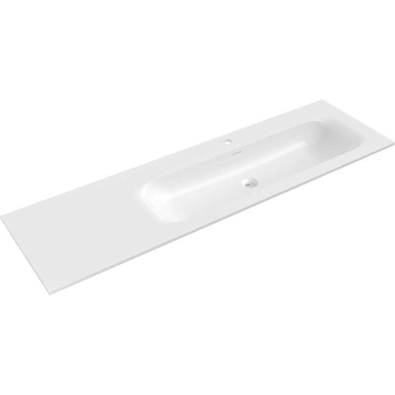Mexen Vela right built-in washbasin 161 x 46.5 cm, glossy white - 25231600P