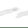 Mexen Vela right built-in washbasin 161 x 46.5 cm, glossy white - 25231600P
