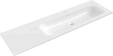 Mexen Vela built-in countertop washbasin right 161 x 46.5 cm, glossy white - 25231600P