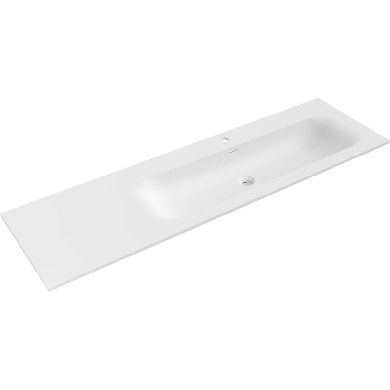 Mexen Vela countertop washbasin right 161 x 46.5 cm, matte white - 25231601P