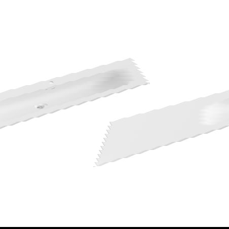 Mexen Vela countertop washbasin right 161 x 46.5 cm, matte white - 25231601P
