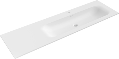 Mexen Vela countertop washbasin right 161 x 46.5 cm, matte white - 25231601P