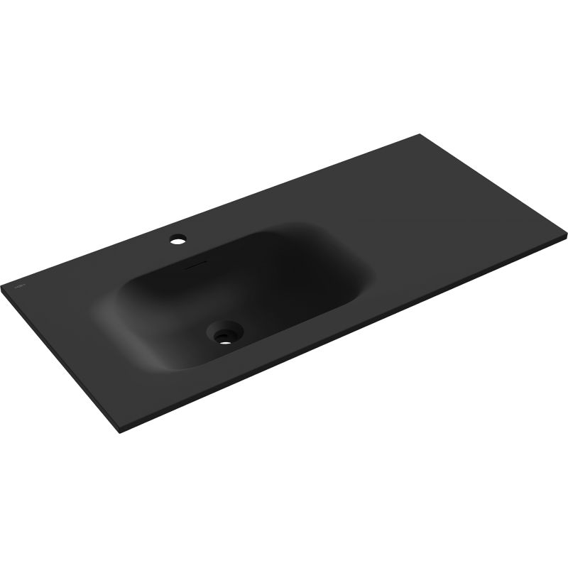 Mexen Vela countertop sink left 101 x 46.5 cm, matte black - 25231071L