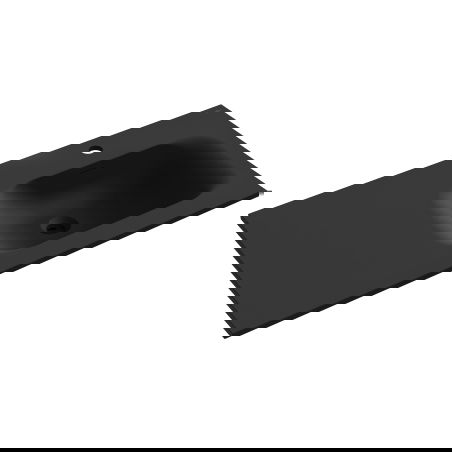 Mexen Vela recessed basin right 101 x 46.5 cm, matte black - 25231071P