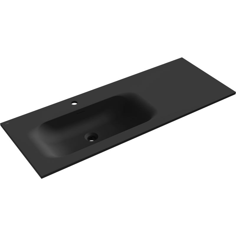Mexen Vela Countertop Washbasin Left 121 x 46.5 cm, Black Matte - 25231271L
