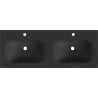 Mexen Vela built-in countertop double washbasin 121 x 46.5 cm, matte black - 25231271D