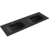 Mexen Vela countertop washbasin double 141 x 46.5 cm, black matte - 25231471D