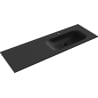 Mexen Vela countertop washbasin right 141 x 46.5 cm, matte black - 25231471P